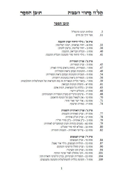 קל"ח פתחי חכמה - כללים והקדמות לקבלת האר"י מרבינו הרמח"ל