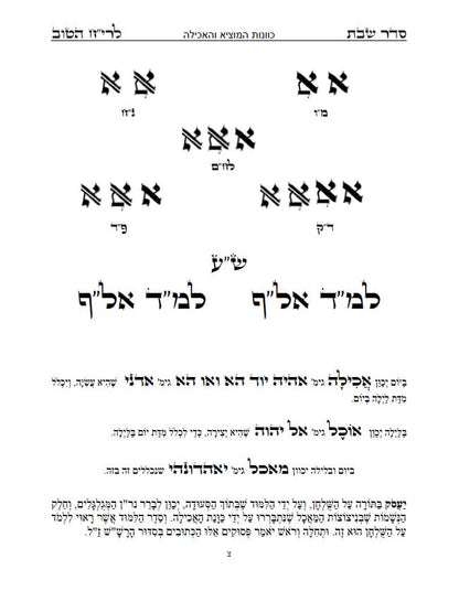 בן איש חי - סדר שולחן שבת