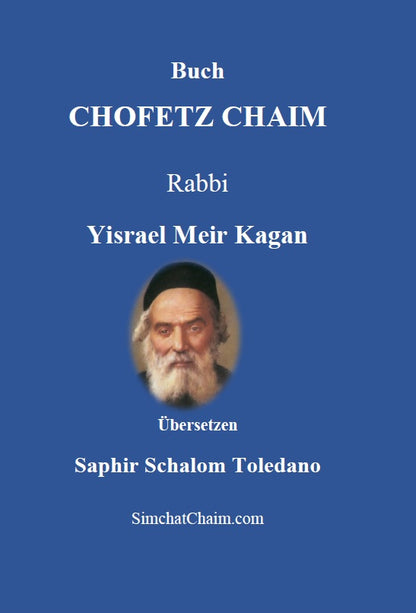Buch CHOFETZ CHAIM auf Deutsch [German Edition]