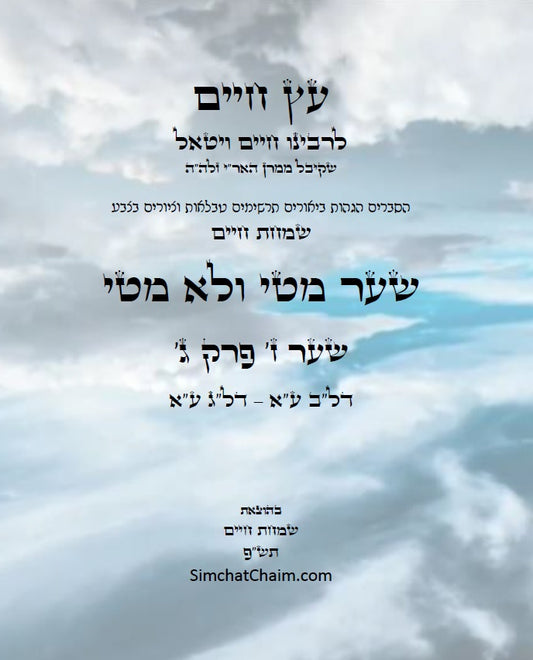 עץ חיים שער מטי ולא מטי שער ז' פרק ג': הגהות, ביאורים, הסברים תרשימים, טבלאות וציורים בצבע – שמחת חיים