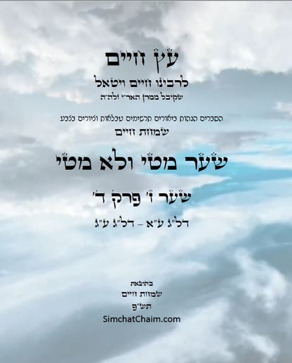 עץ חיים שער מטי ולא מטי שער ז' פרק ד': הגהות, ביאורים, הסברים תרשימים, טבלאות וציורים בצבע – שמחת חיים