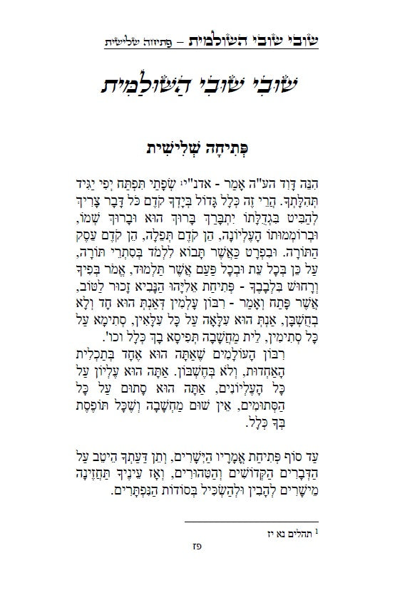 שובי שובי השולמית - הקדמות בתורת הקבלה סוד הא"ס לרבינו יוסף חיים הבן איש חי