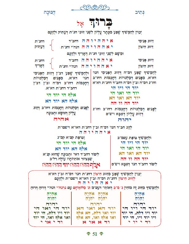 [Hardback] נתיבות שלום - סידור הרש"ש: נתיב חנוכה בצבעים Kabbalah book