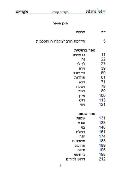 דגל מחנה אפרים - דברי חסידות וקבלה מנכד הבעל שם טוב הקדוש
