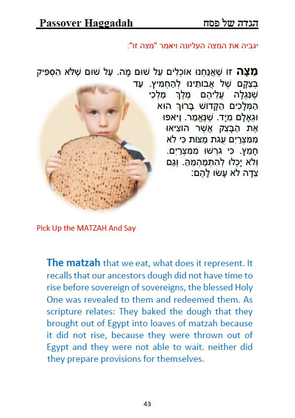 הגדה של פסח - בעברית עם תרגום לאנגלית בצבעים Passover Haggadah - Hebrew and English (With Translation and Instruction In Color)