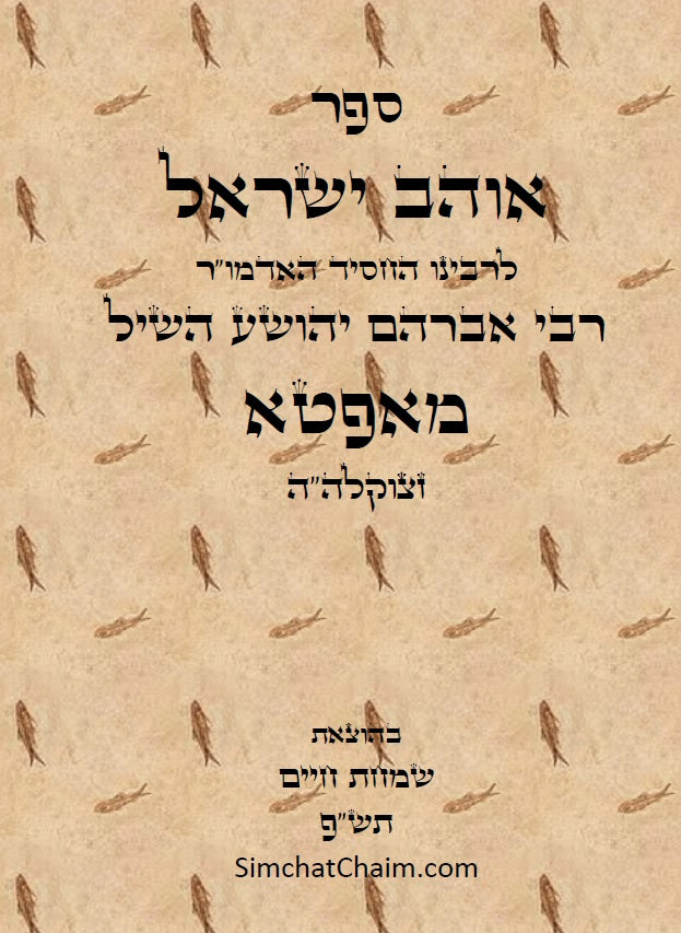 ספר אוהב ישראל - ביאורים בתורת החסידות והקבלה על פרשיות השבוע