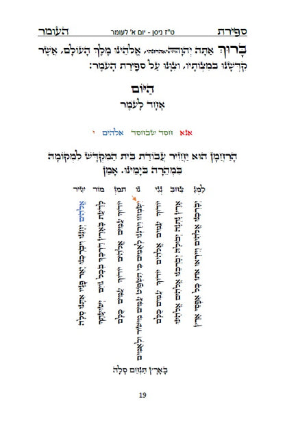 סדר ספירת העומר עם תפילות ובקשות לרבינו המקובל האלה"י הבן איש חי Counting of the Omer - Ben Ish Ḥai