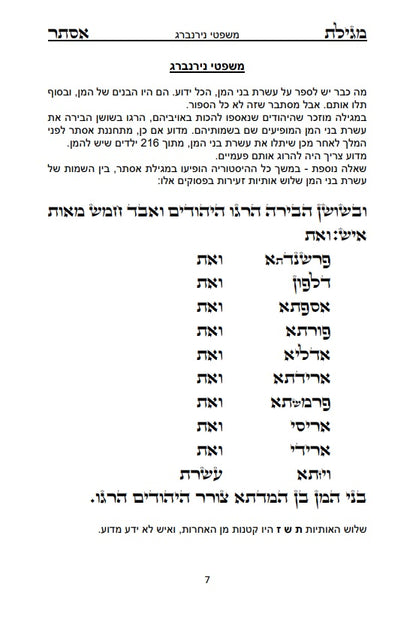 Megillah Esther: Hebrew and English - With old pictures in color  מגלת אסתר