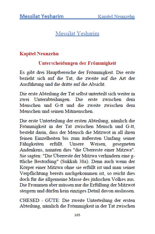 Mesillat Yesharim - The Ra'Mhal: Der Weg der Gerechten [German Edition]