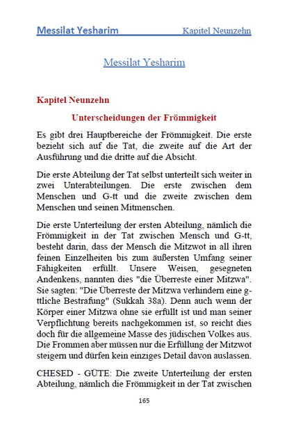 Mesillat Yesharim - The Ra'Mhal: Der Weg der Gerechten [German Edition]