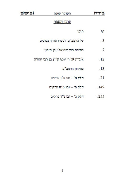 מורה נבוכים לרמב"ם - פילוסופיה ומחשבת ישראל