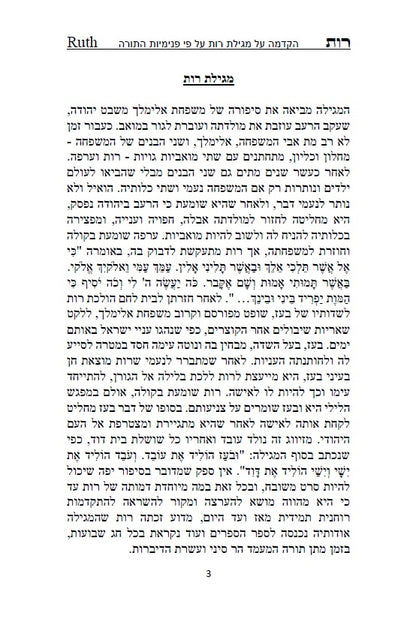 Megillat Ruth Commentary of Rashi Hebrew & English [Hardcover]