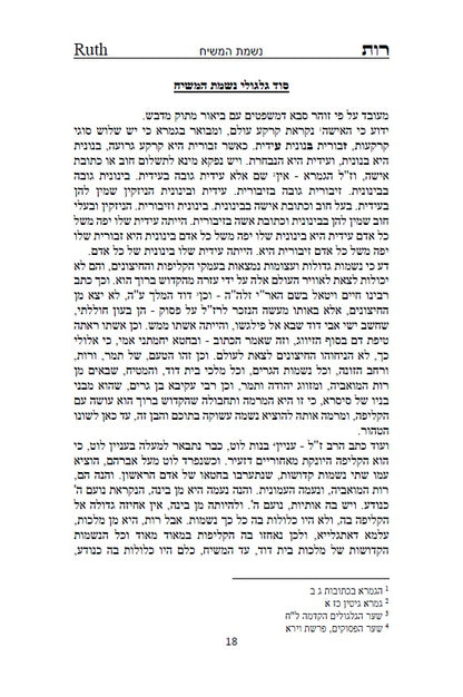 Megillat Ruth Commentary of Rashi Hebrew & English [Hardcover]