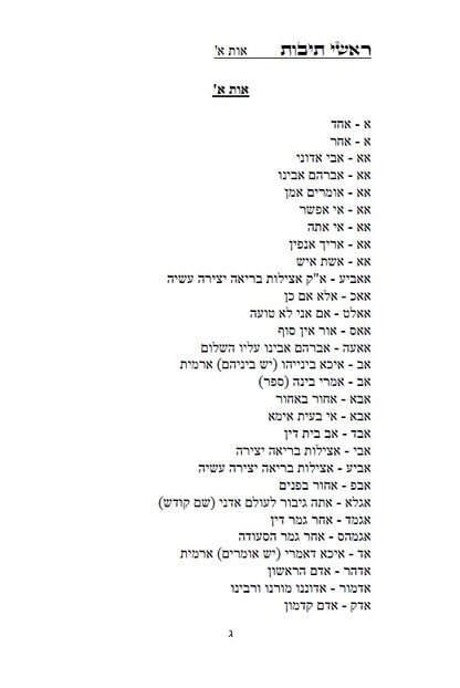 אוצר ראשי תיבות - ר"ת וקיצורים Acronym