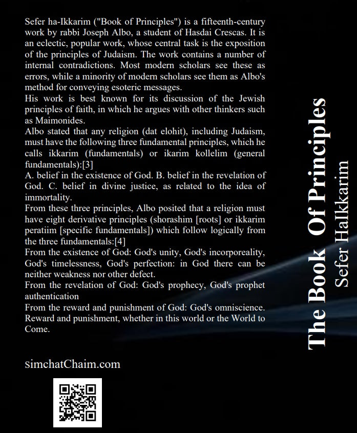 The Book Of Principles - Jewish Philosophy