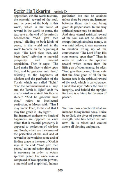 The Book Of Principles - Jewish Philosophy