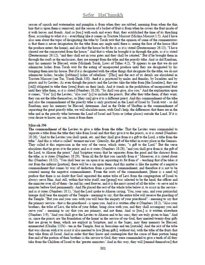 Sefer HaChinukh - On 613 Mitzvahs of the Torah