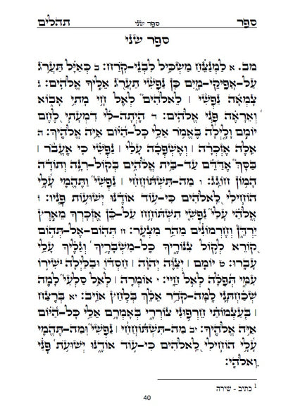 ספר תהלים - עם סדר פרשת הקטורת על פי הזוהר הקדוש והאר"י ז"ל