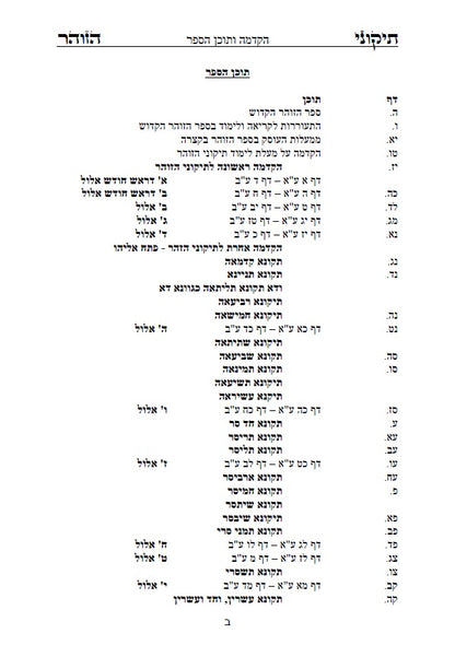 ספר הזוהר - תיקוני הזוהר