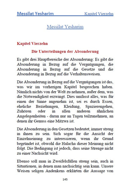 Mesillat Yesharim - The Ra'Mhal: Der Weg der Gerechten [German Edition Hardcover]