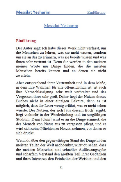 Mesillat Yesharim - The Ra'Mhal: Der Weg der Gerechten [German Edition]