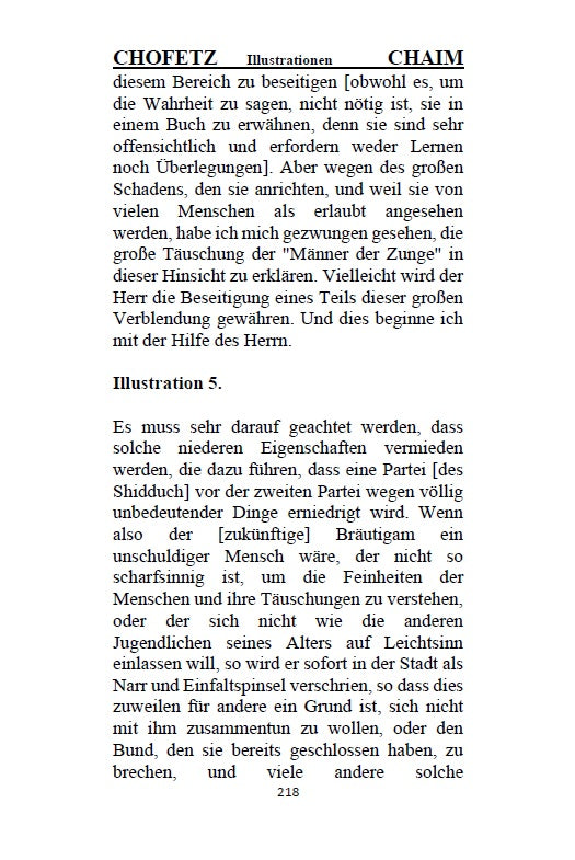 Buch CHOFETZ CHAIM auf Deutsch [German Edition]