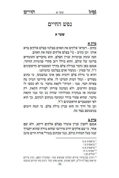 ספר נפש החיים - לרבינו חיים מוולוזי'ן